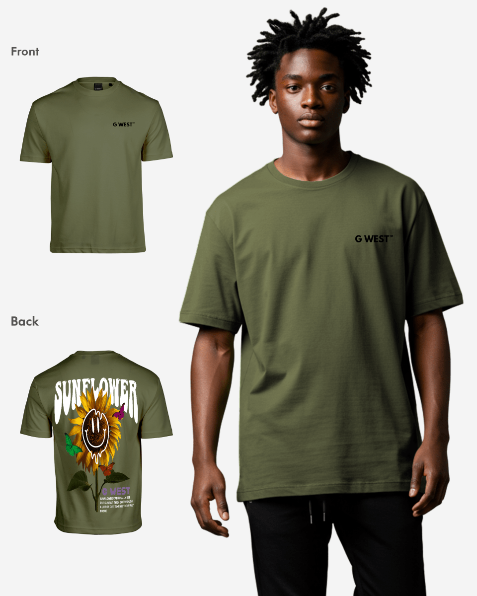 G West Oversized Sunflower T-Shirt Mens