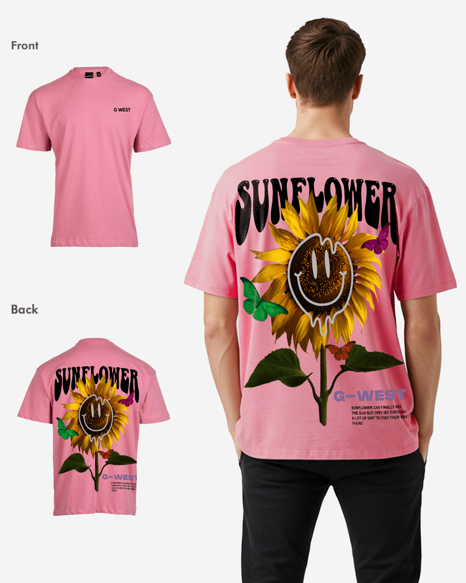 G West Oversized Sunflower T-Shirt Mens