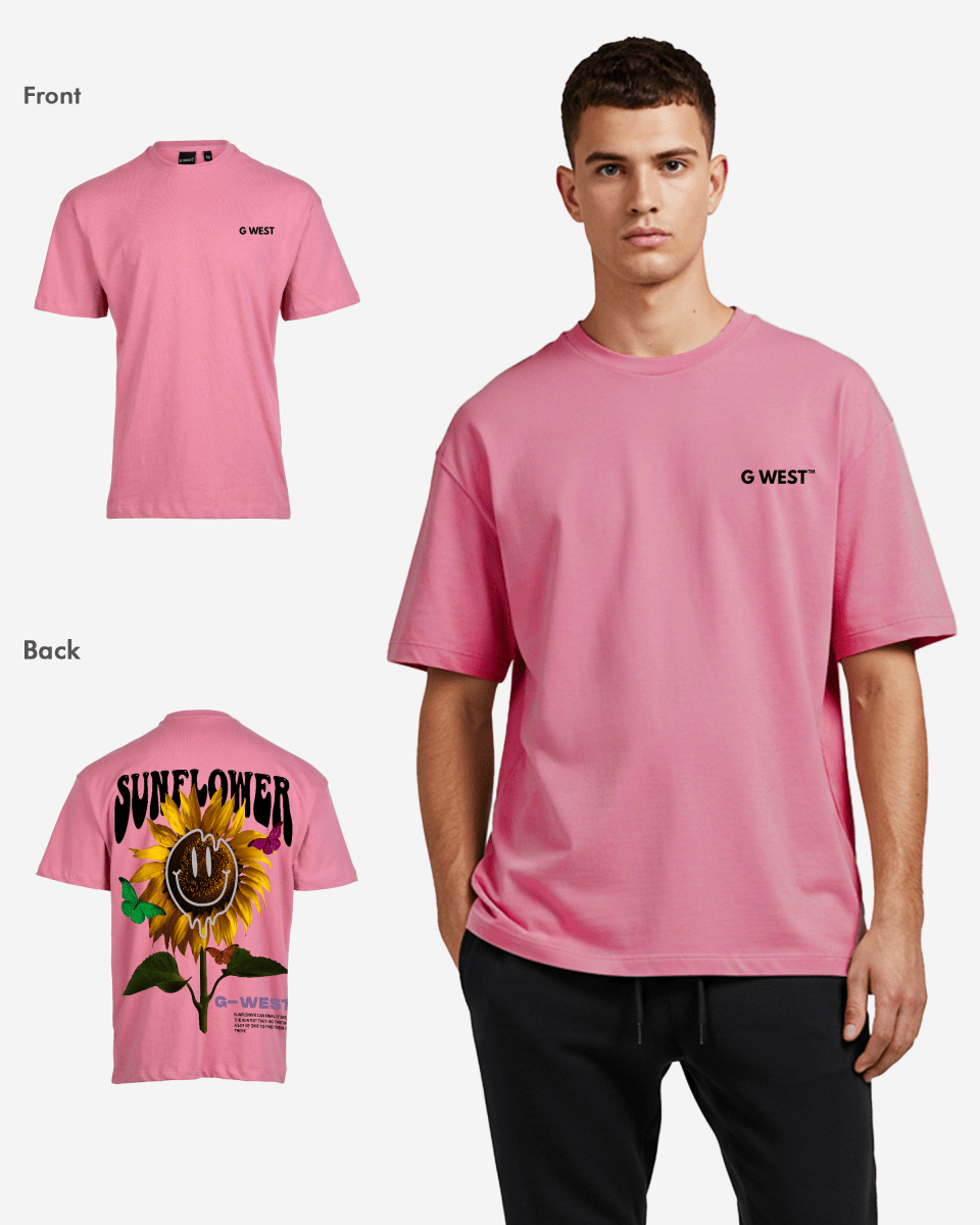 G West Oversized Sunflower T-Shirt Mens