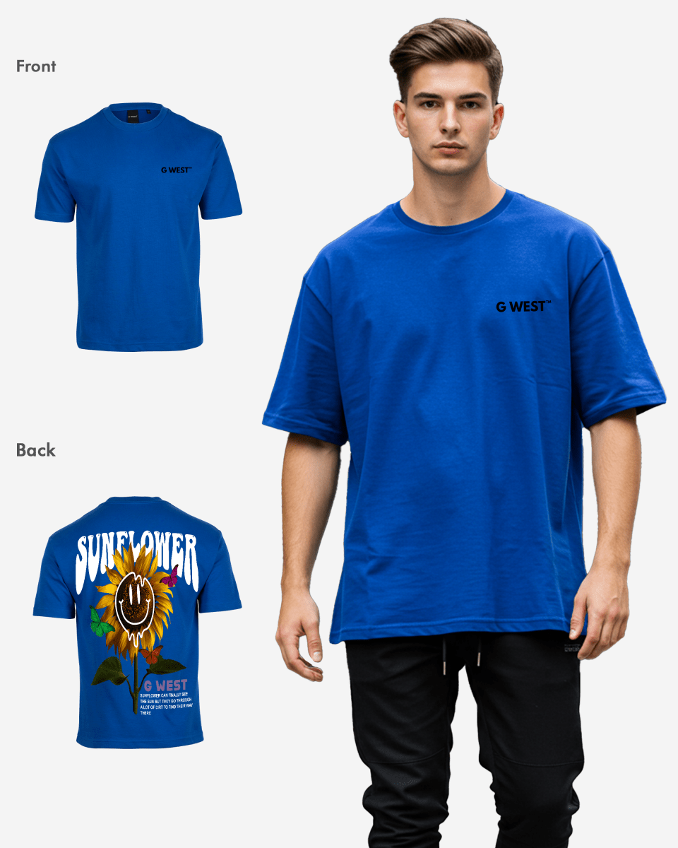 G West Oversized Sunflower T-Shirt Mens