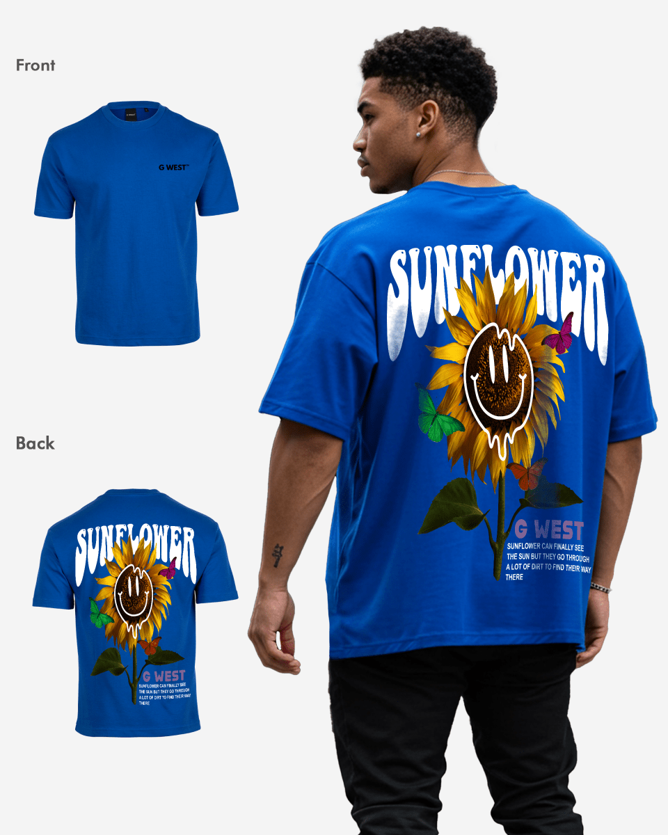 G West Oversized Sunflower T-Shirt Mens