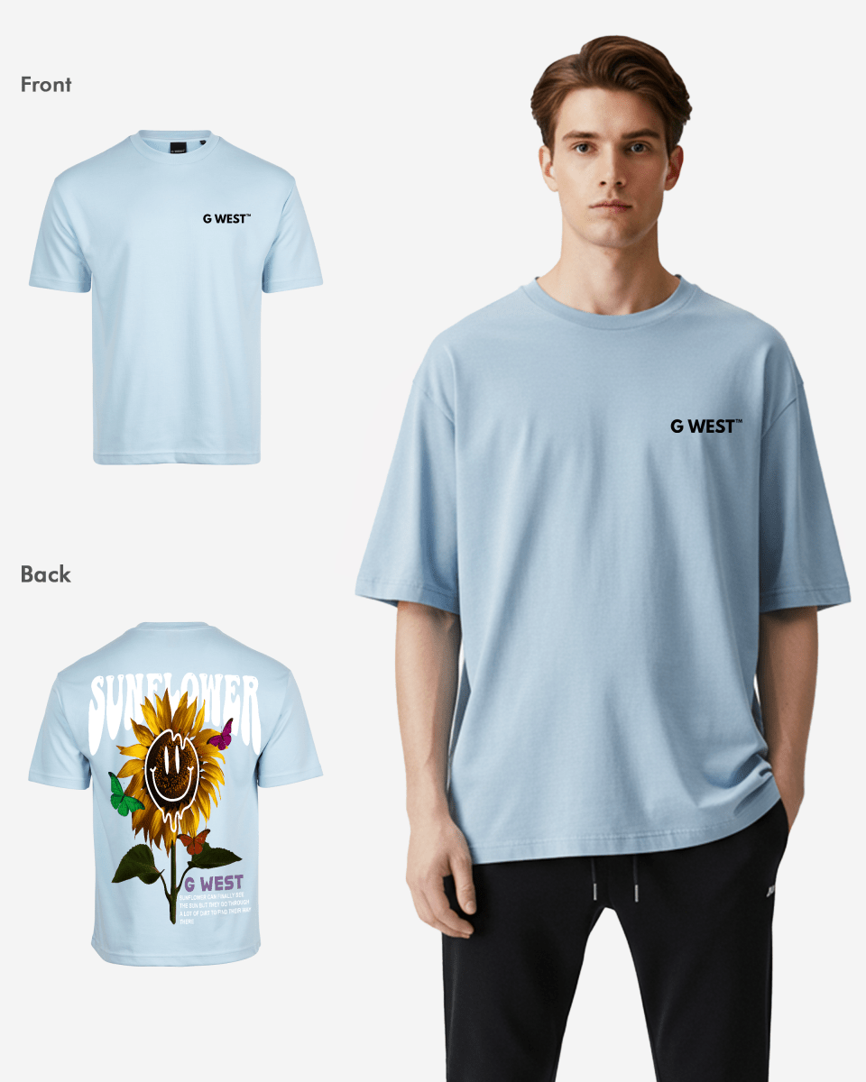 G West Oversized Sunflower T-Shirt Mens