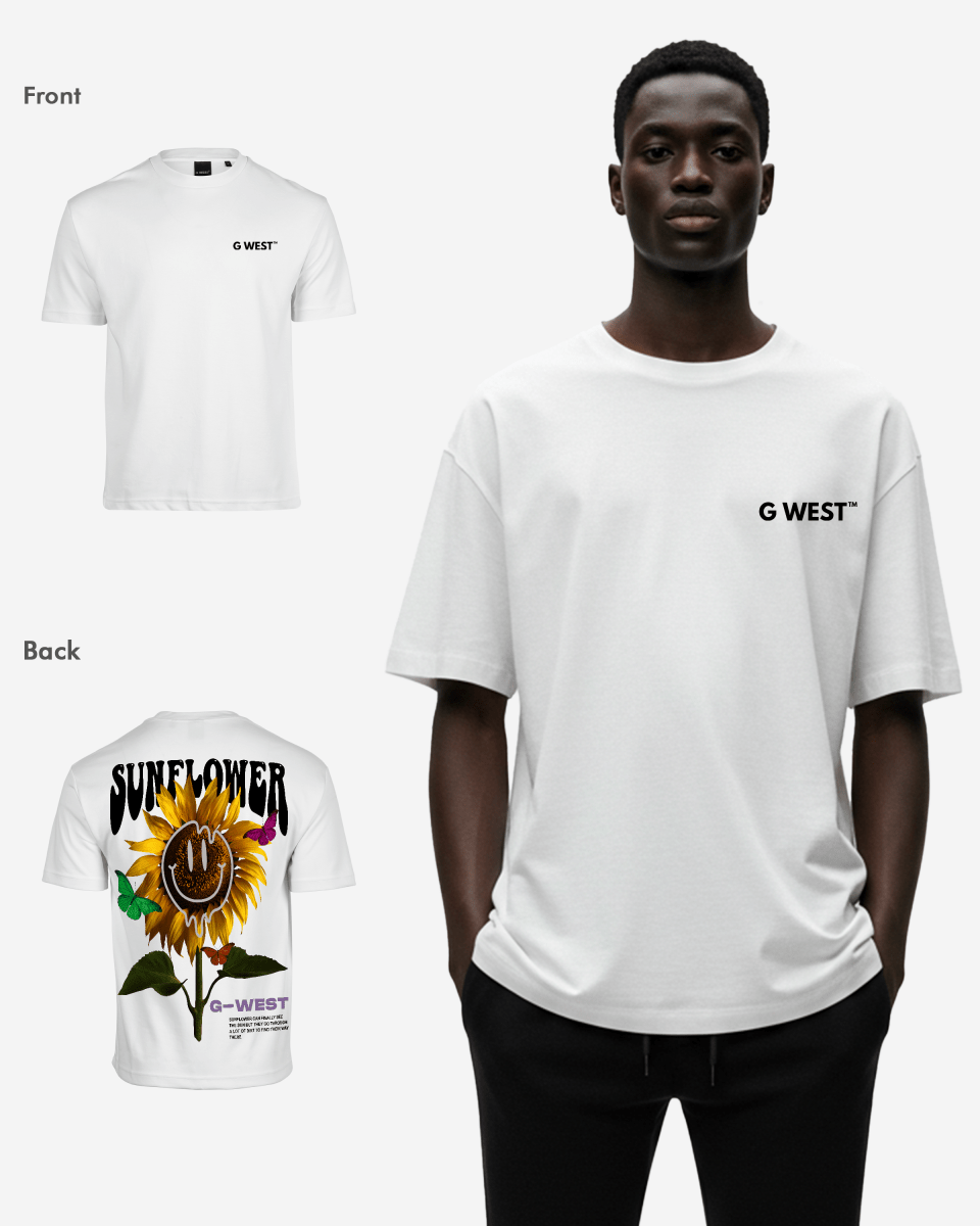 G West Oversized Sunflower T-Shirt Mens