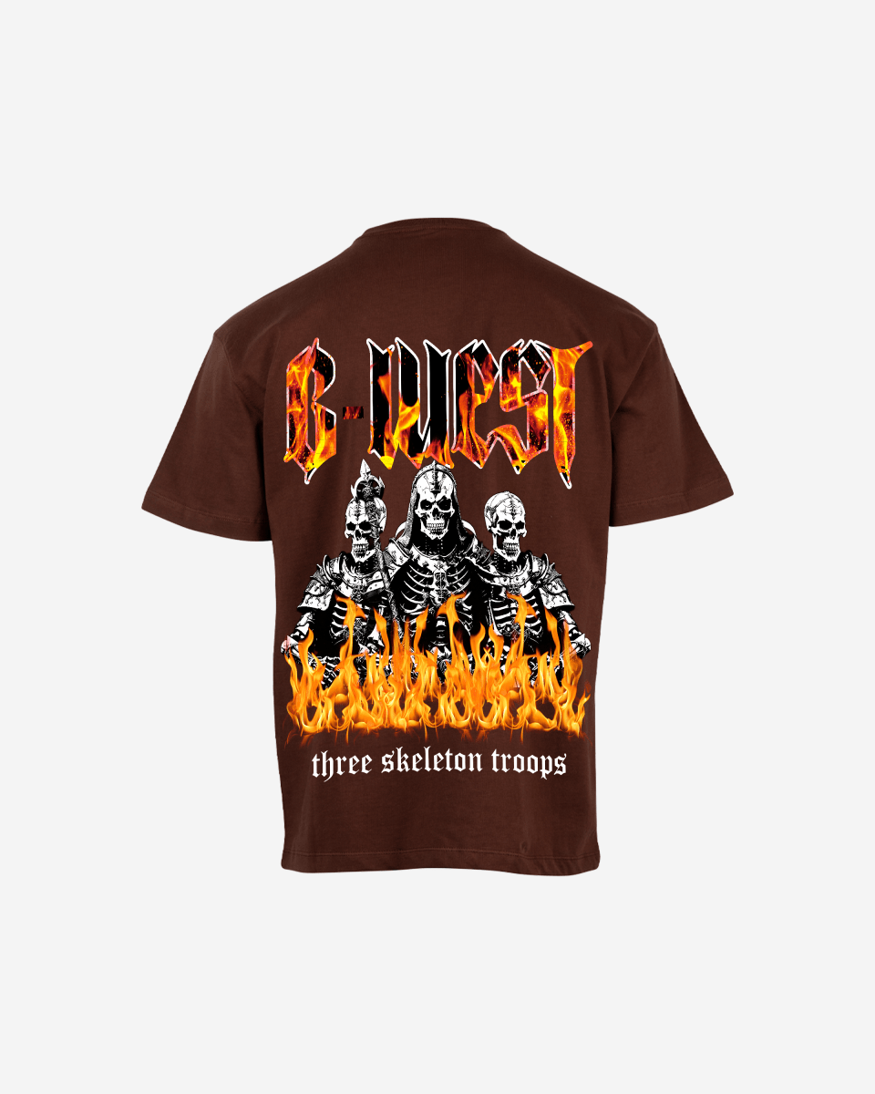 G West Oversized Tri Skeleton T-Shirt Mens