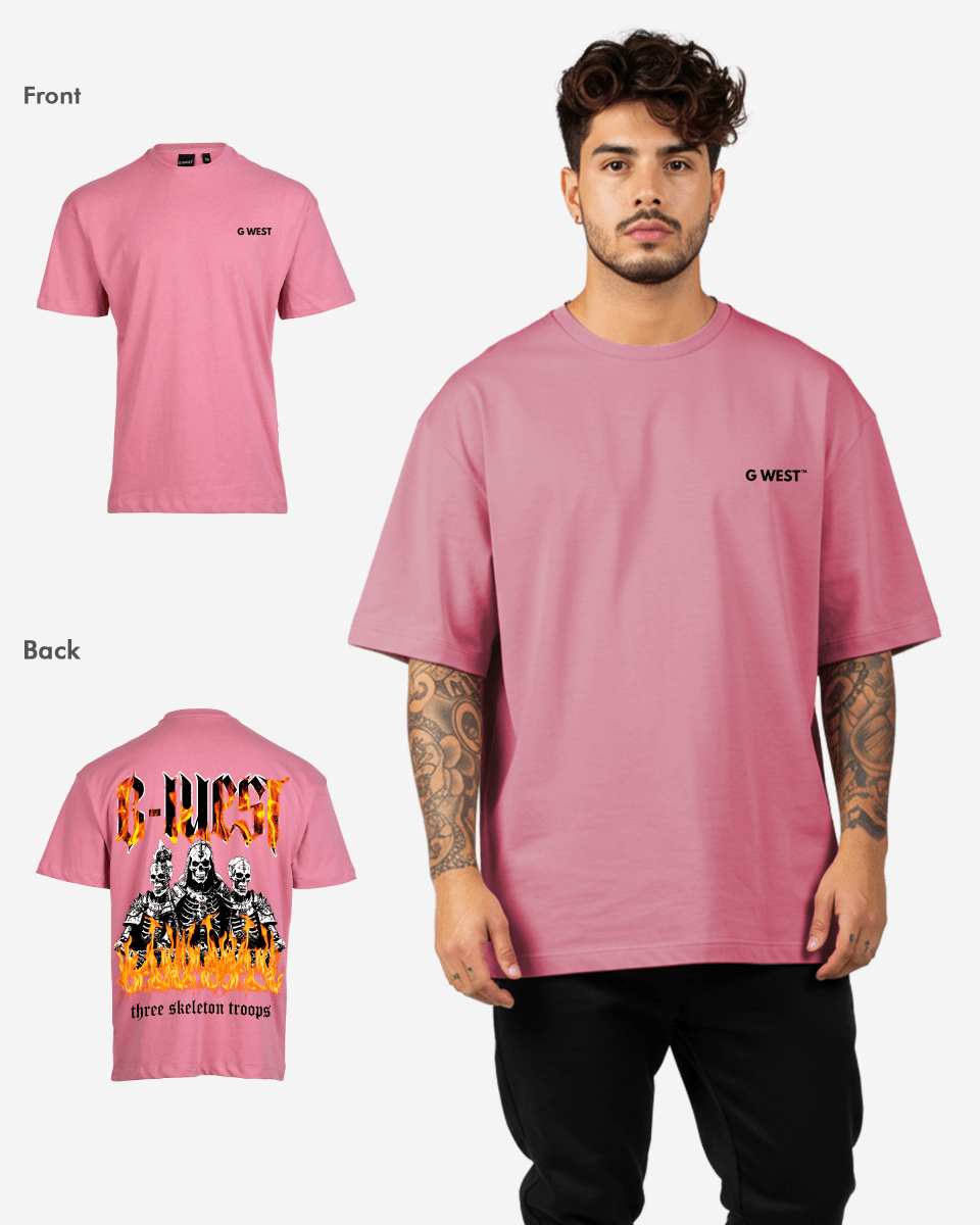 G West Oversized Tri Skeleton T-Shirt Mens