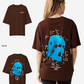 G West Womens Oversized True Blue Ski Mask Oversized Tee
