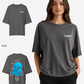 G West Womens Oversized True Blue Ski Mask Oversized Tee