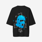 G West Womens Oversized True Blue Ski Mask Oversized Tee