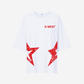 G West Womens Oversized Usa Flag Arch Logo Tee
