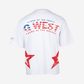 G West Mens Oversized Usa Flag Arch Logo Tee