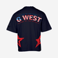 G West Mens Oversized Usa Flag Arch Logo Tee
