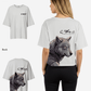 G West Womens Oversized Wolf T Shirt