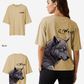 G West Womens Oversized Wolf T Shirt