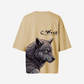 G West Womens Oversized Wolf T Shirt