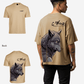 G West Mens Oversized Wolf T Shirt