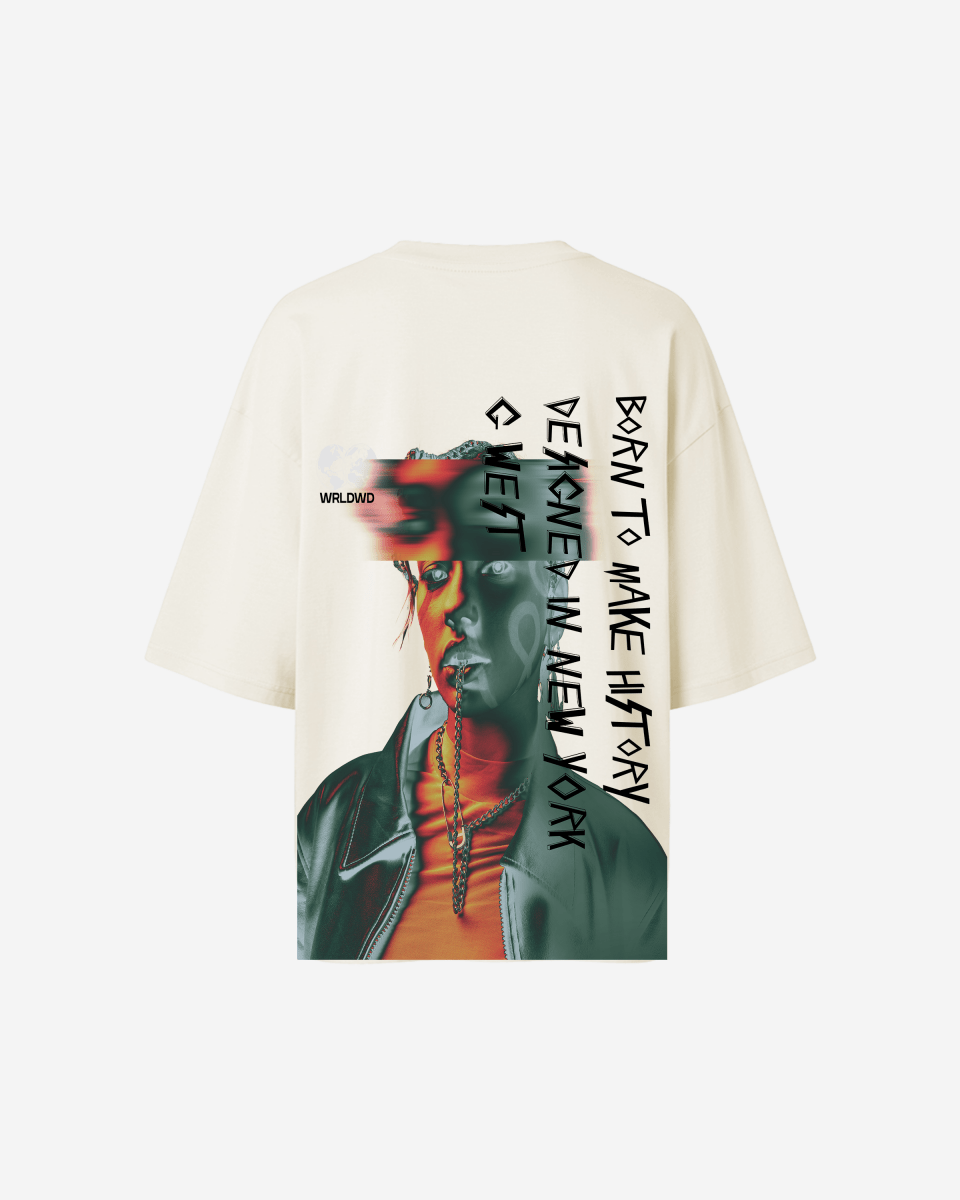 G West Womens Oversized World Wide Chain Tee