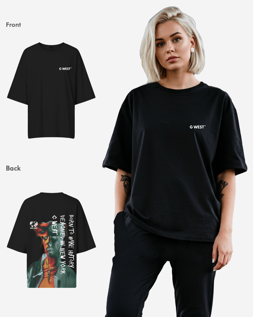G West Womens Oversized World Wide Chain Tee