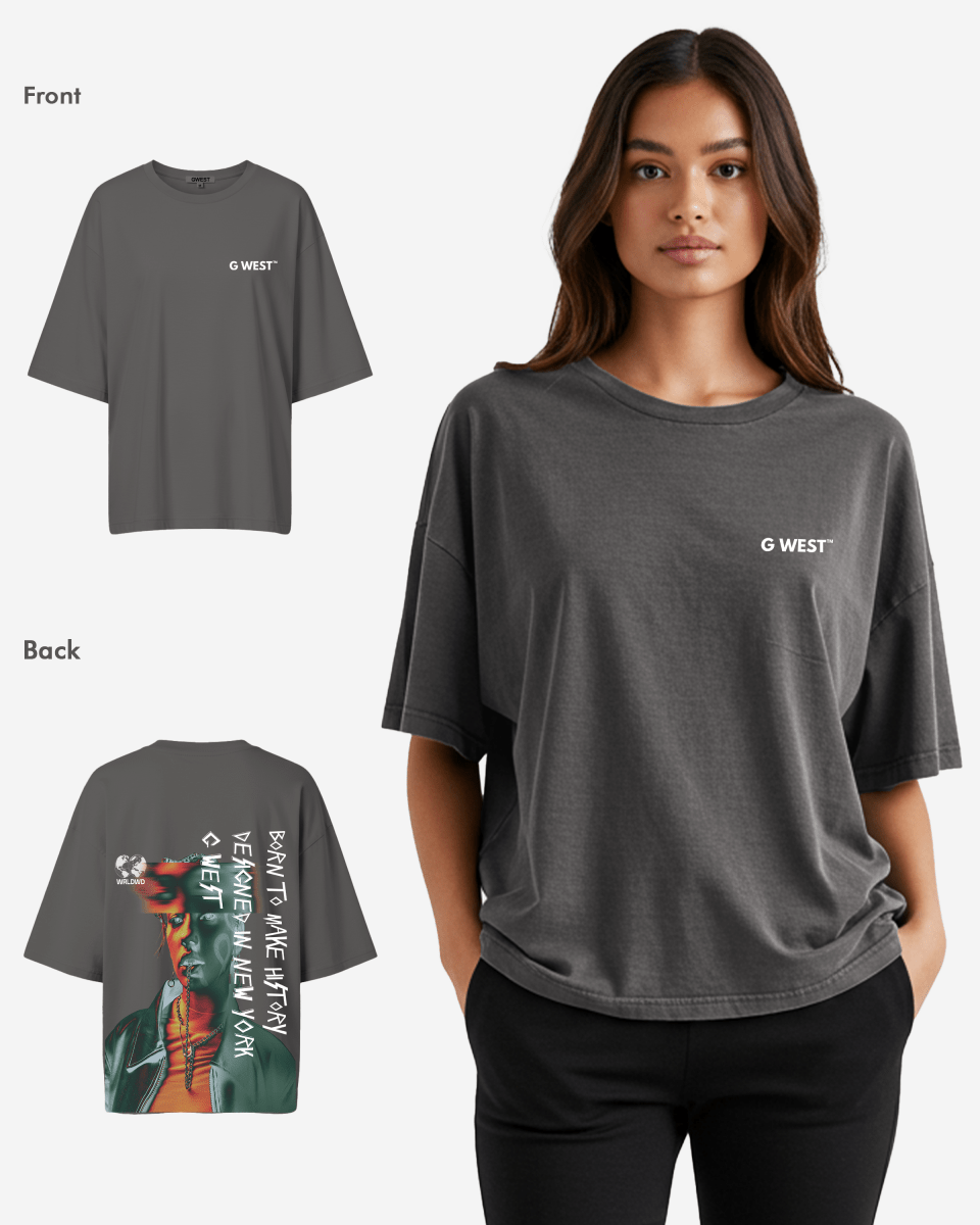 G West Womens Oversized World Wide Chain Tee