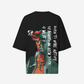 G West Womens Oversized World Wide Chain Tee