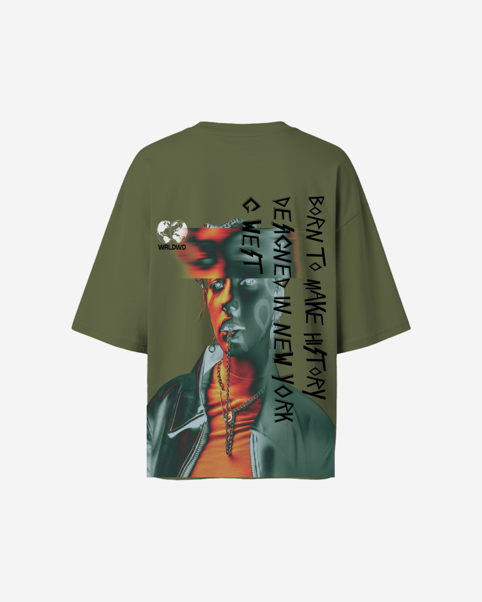 G West Womens Oversized World Wide Chain Tee