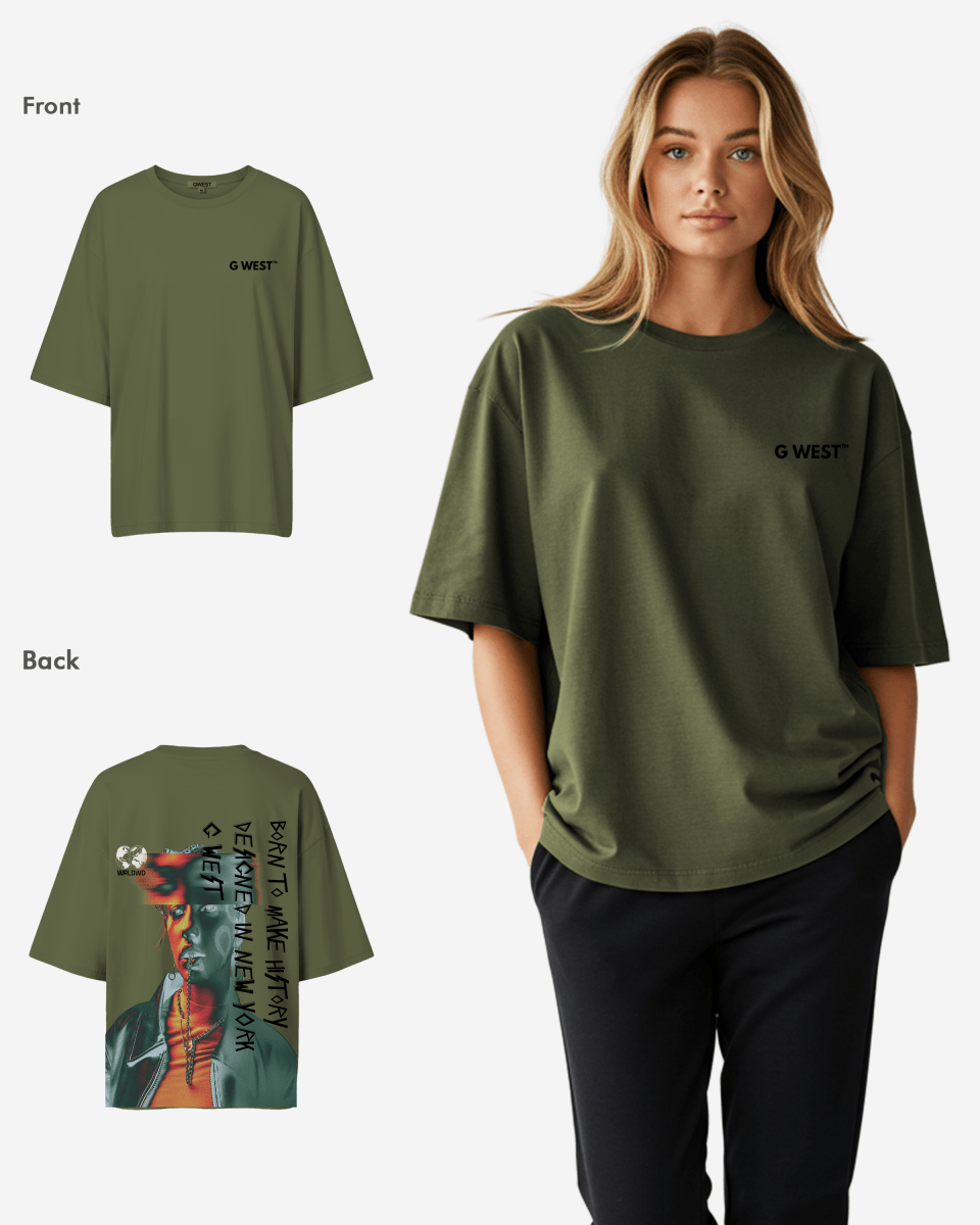G West Womens Oversized World Wide Chain Tee