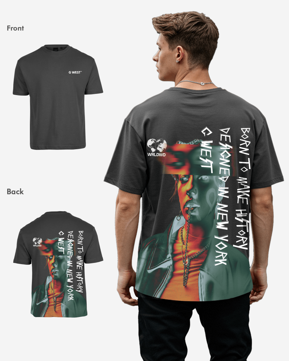 G West Mens Oversized World Wide Chain Tee