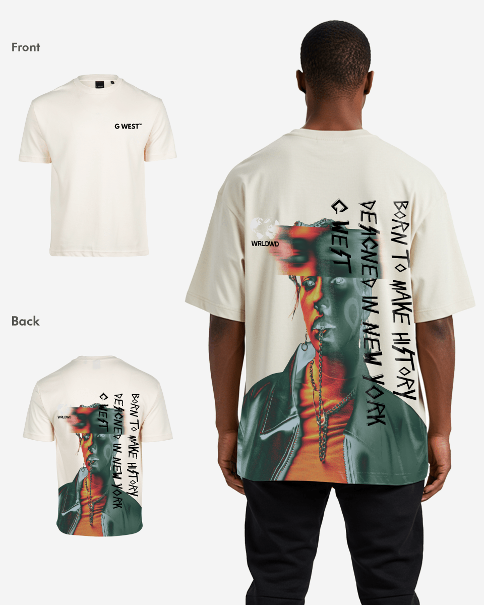 G West Mens Oversized World Wide Chain Tee