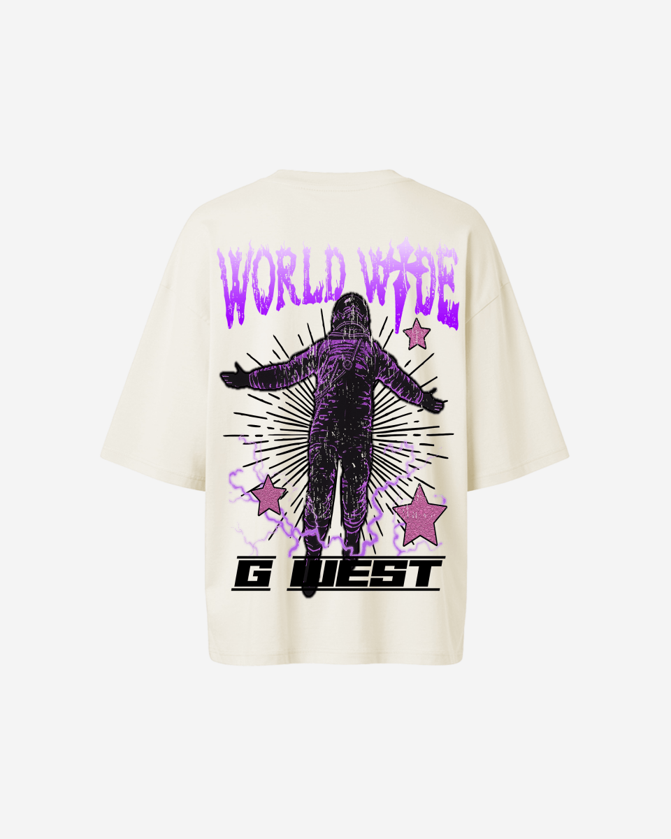 G West Womens Oversized World Wide Star Tee