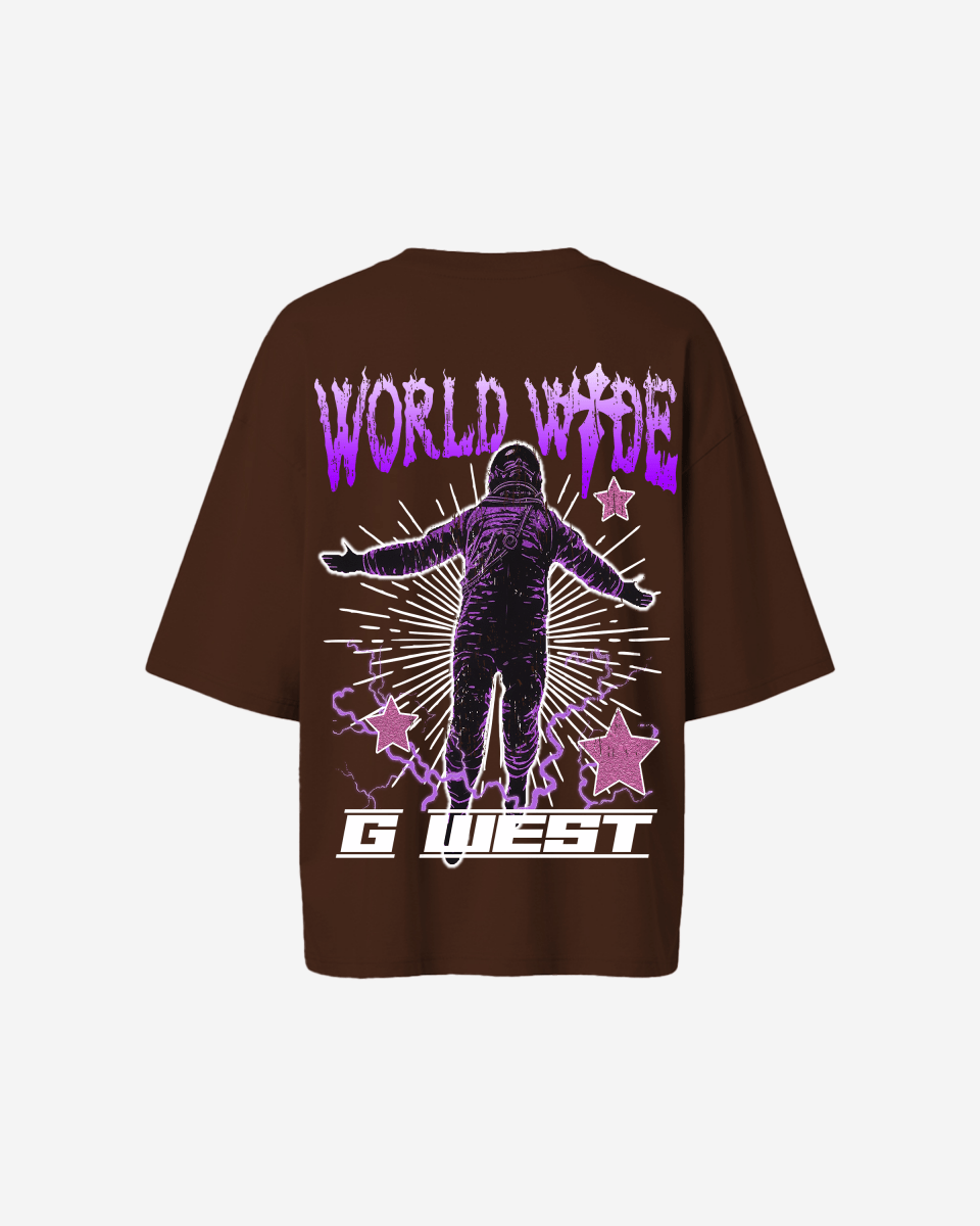 G West Womens Oversized World Wide Star Tee