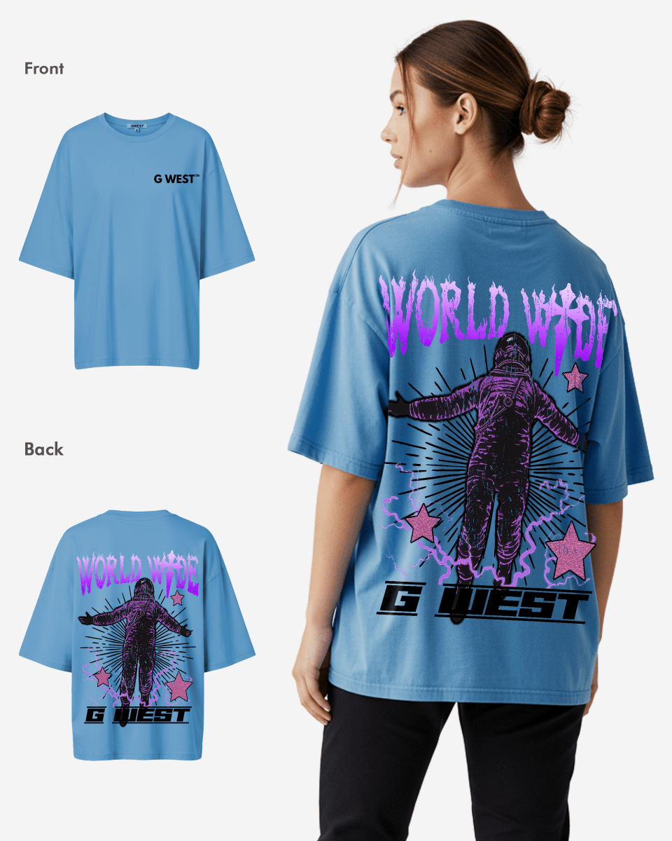 G West Womens Oversized World Wide Star Tee