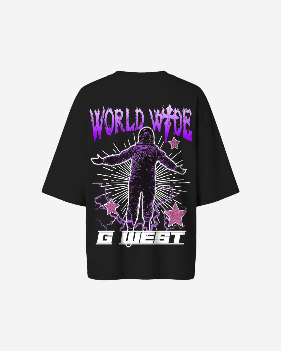 G West Womens Oversized World Wide Star Tee