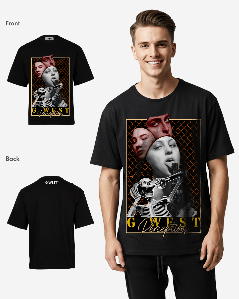 G WEST PEREPTIONS OVERSIZED T-Shirt Mens