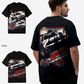 G West Racing Club Double Hit Black T-Shirt Big and Tall Mens