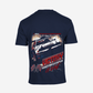 G West Mens Racing Club Double Hit Premium Oversized Tee Front And Back Print