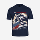 G West Mens Racing Club Double Hit Premium Oversized Tee Front And Back Print