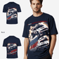 G West Mens Racing Club Double Hit Premium Oversized Tee Front And Back Print