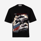 G West Mens Racing Club Double Hit Premium Oversized Tee Front And Back Print