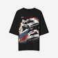 G West WomensRacing Club Double Hit Premium Oversized Tee