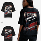 G West WomensRacing Club Double Hit Premium Oversized Tee