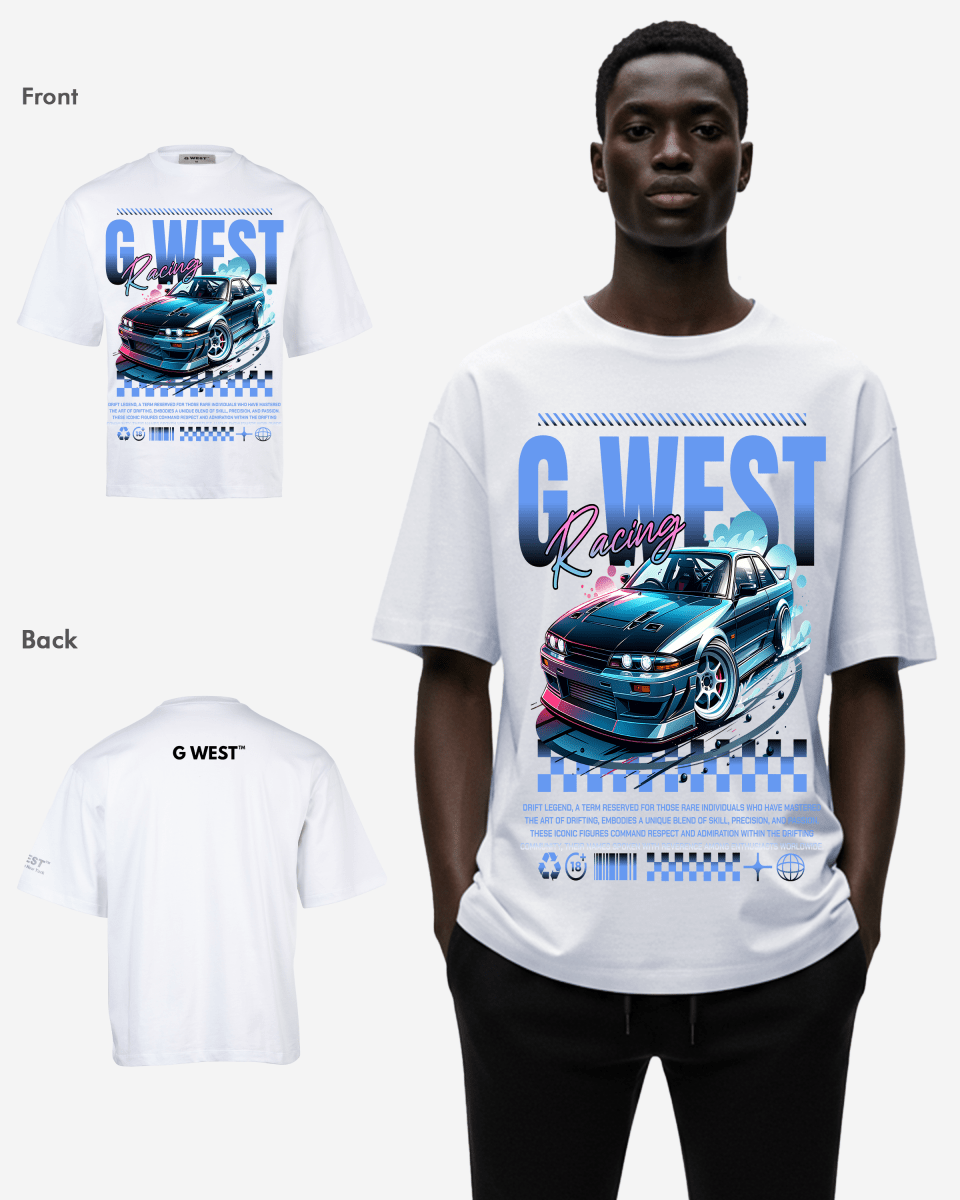 G WEST RACING OVERSIZED T-Shirt Mens