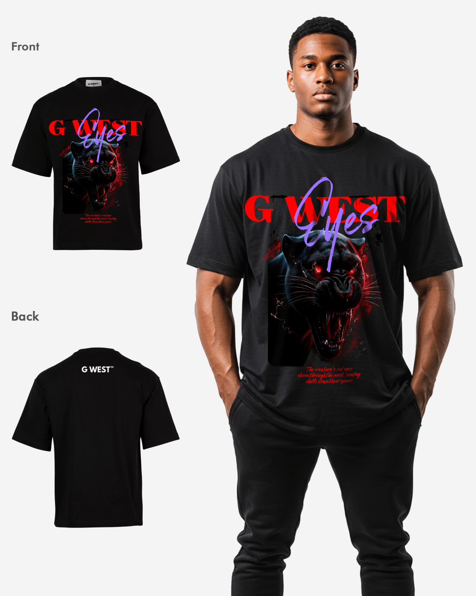 G WEST RED FURY OVERSIZED T-Shirt Mens