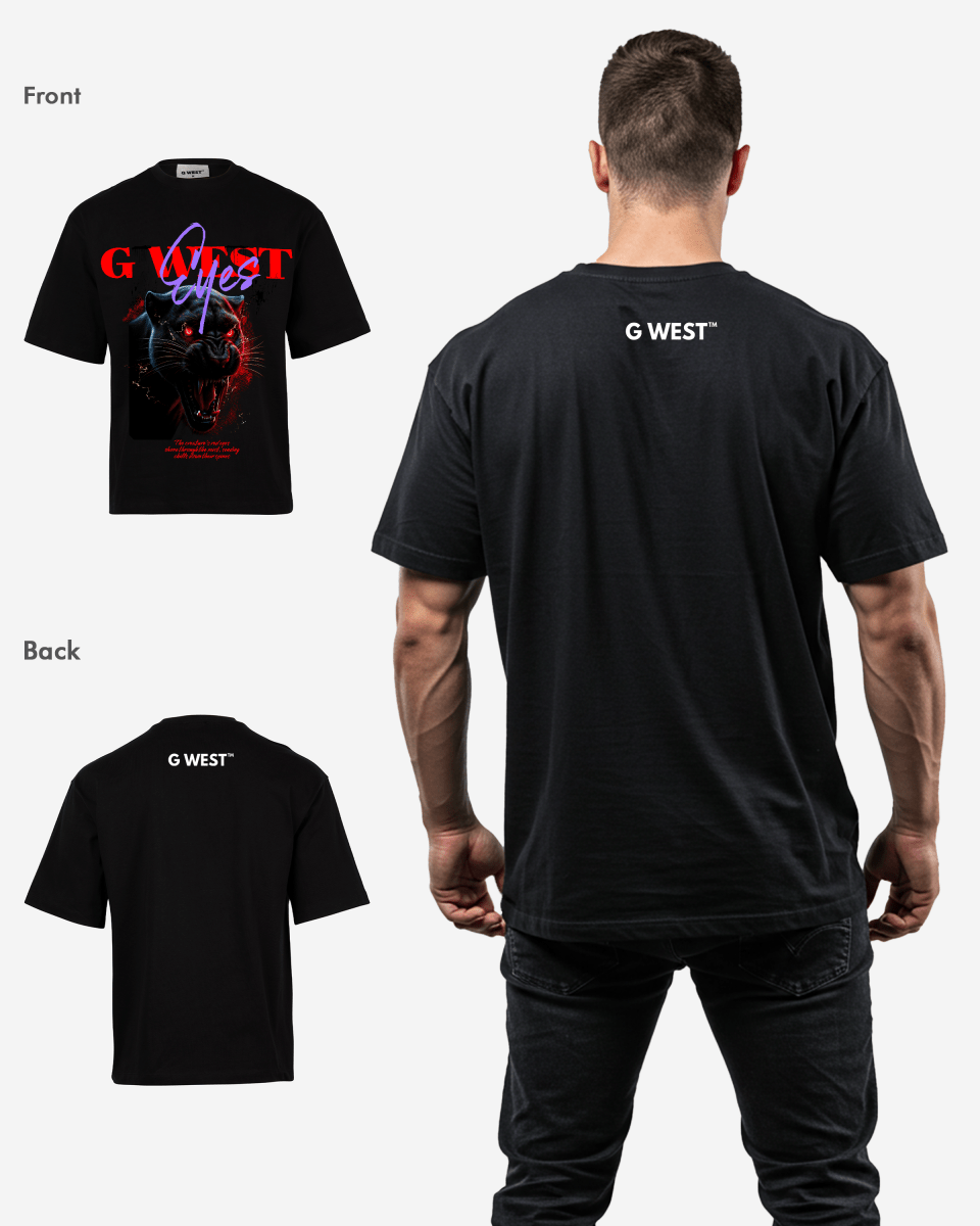 G WEST RED FURY OVERSIZED T-Shirt Mens
