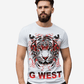 G West Mens Red Tiger Tee