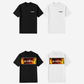 G West Mens Regular Fit Flame Box Logo T Shirt