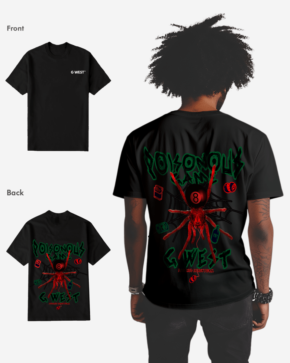 G West Mens Regular Fit Poison Game T Shirt