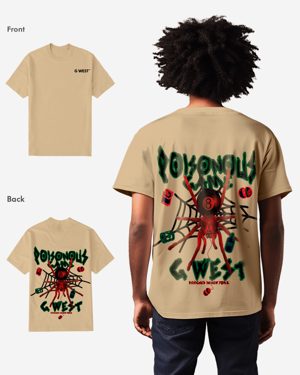 G West Mens Regular Fit Poison Game T Shirt