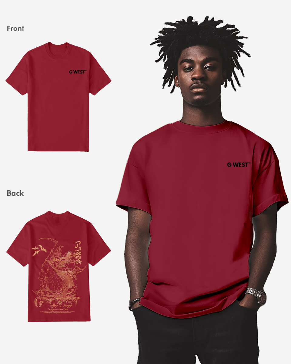 G West Mens Regular Fit Reaper World T-Shirt