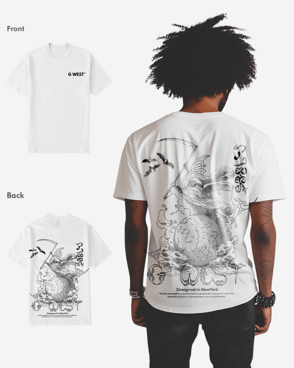 G West Mens Regular Fit Reaper World T-Shirt