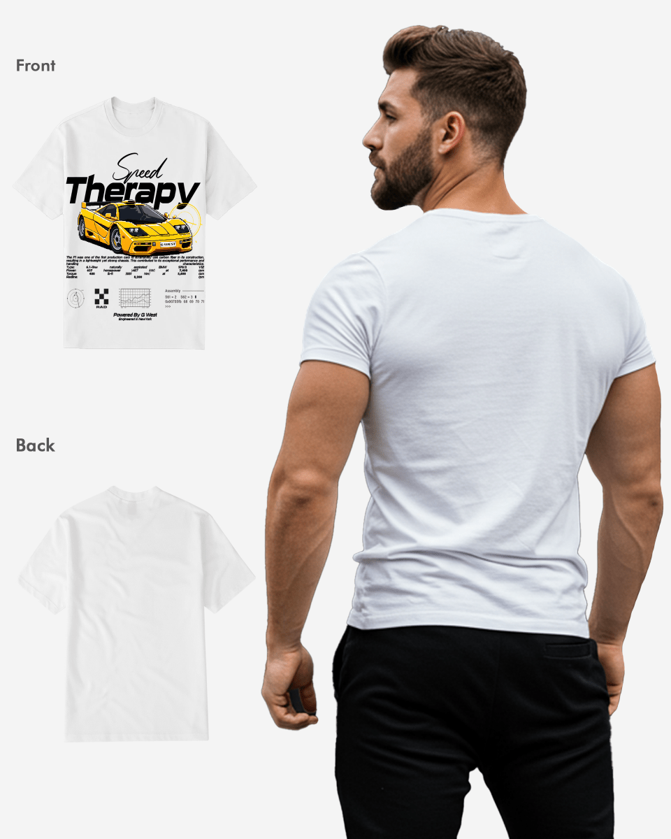G West Mens Regular Fit Speed Therapy Front Graphic T Shirt