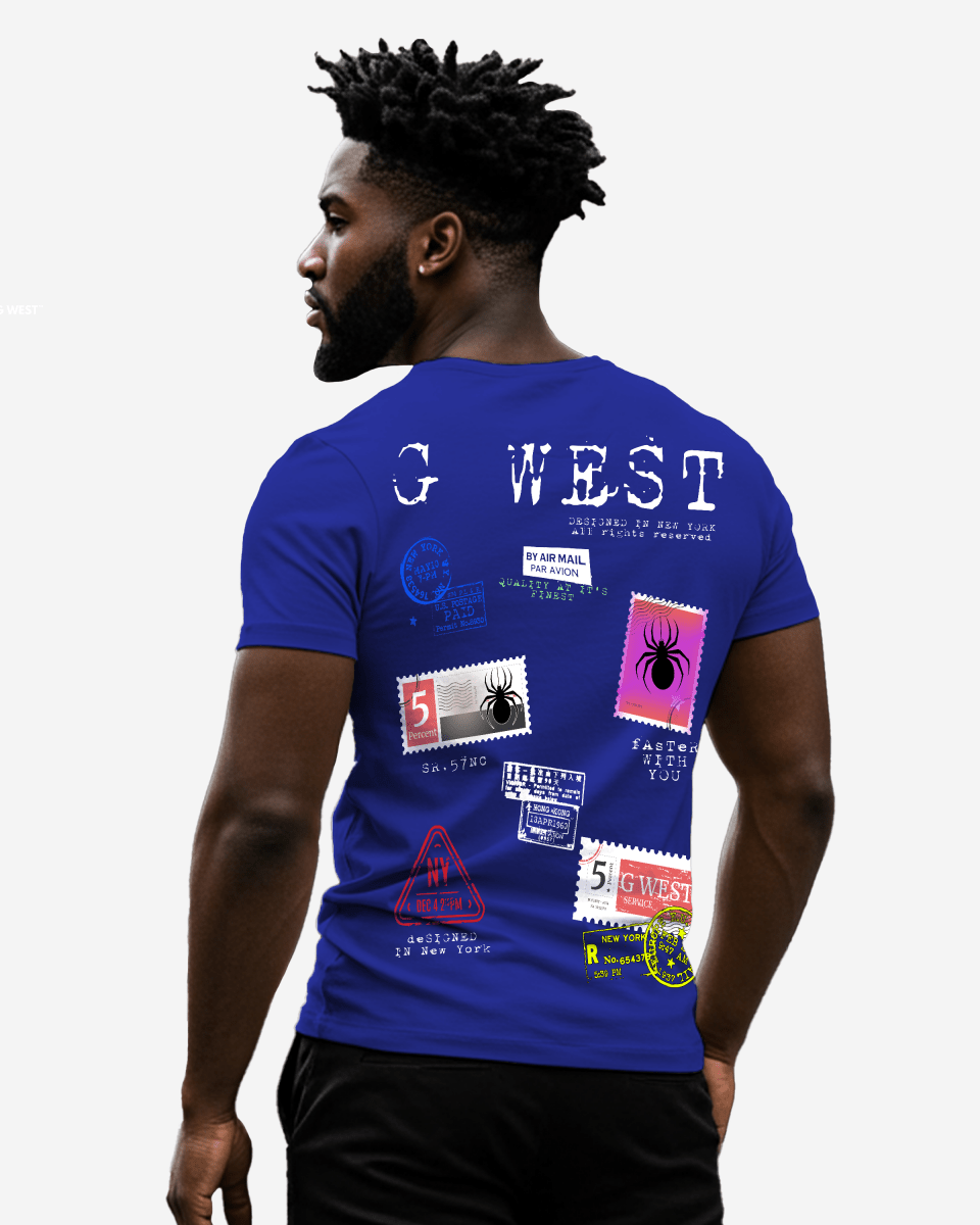 G West Mens Regular Fit Stamp T Shirt - Gwpbast5041 - 7 Colors